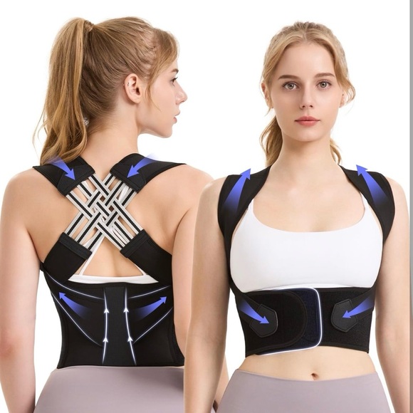 Accessories - Black Posture Support Brace with Adjustable Straps
